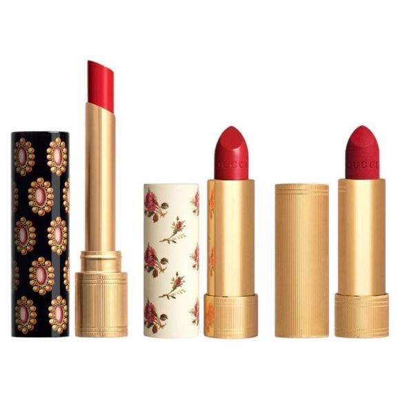 GUCCI LUXURY LIPSTICK TRIO – GOLDIE RED SET - Picture 1 of 17